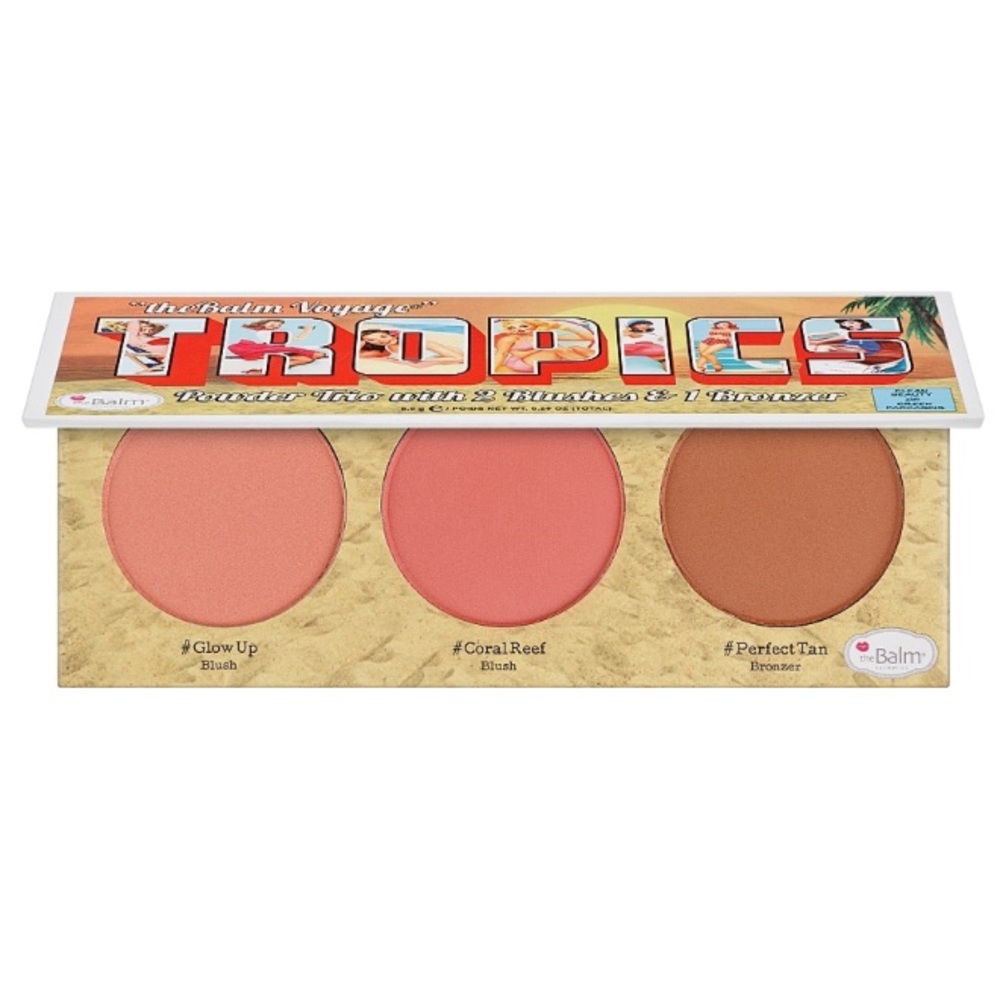 THE BALM "the Balm Voyage" Tropics Powder Trio - 2 Blushes & 1 Bronzer